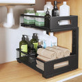 2-Tier Sliding Under Sink Cabinet Storage Organizer